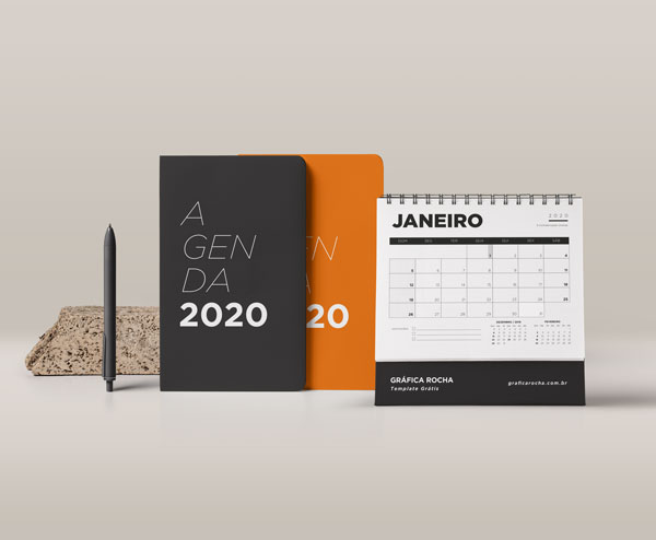 Template Grátis de Agenda e Calendário 2020